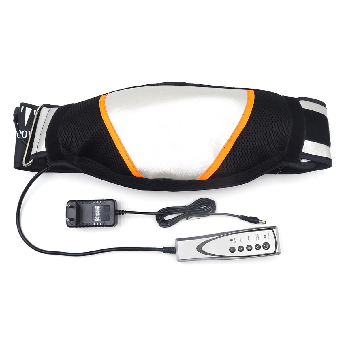 Riven Cinturón de masaje multifuncional con motor de vibración y controlador de calor de 3 niveles para abdomen, brazos, glúteos y muslos (130 cm).