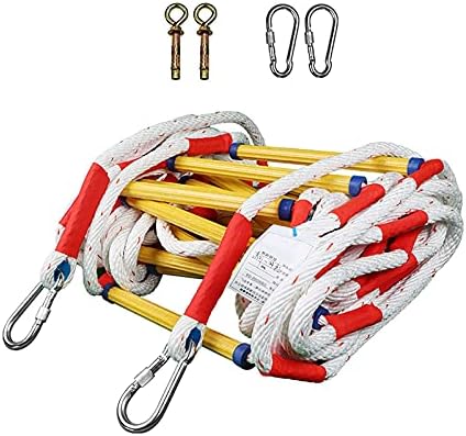 Window Ladder with Hooks Fire Escape 2-6 Story Homes 16.4ft/19.6ft/32.8ft/49.2ft Emergency Climbing Rope Ladders Flame Resistant Compact & Reusable Used Used for Home Climbing Fire Escape (Size : 26.
