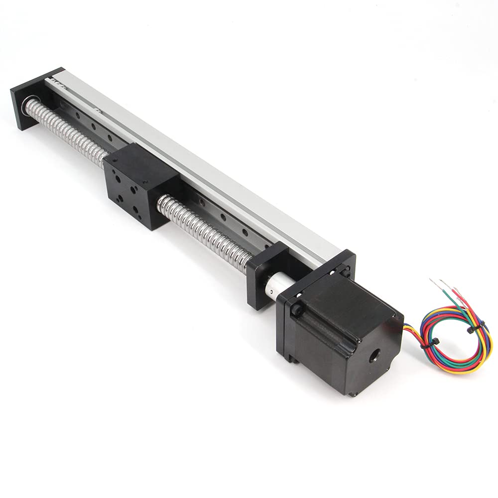 Befenybay 250mm Length Travel Linear Stage Actuator with Square Linear Rails Ballscrew SFU1605 with NEMA23 Stepper Motor for DIY CNC Router Parts X Y Z Axis