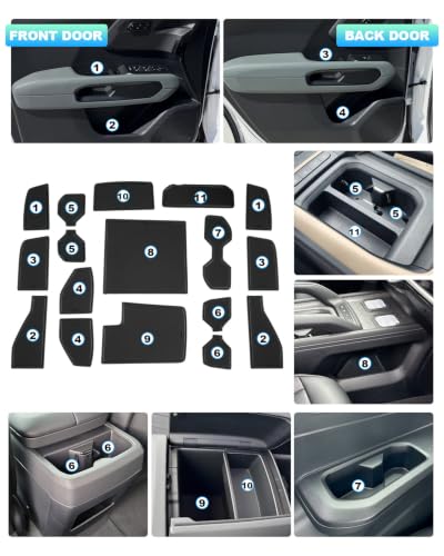 Image of CDEFG 16Pcs for 2027 Kia Telluride Door Slot Mats Cup Holder Accessory