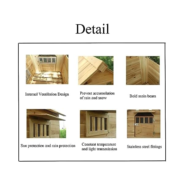 Dog-HouseDog-Houses-for-Large-Dogs-OutsideOutdoor-Dog-HouseWaterproof-and-Moisture-Proof-Wooden-ShelterVarious-Specifications-Available-Color-E1-Door-2-Windows-2-Visors-Size-XX-Large Waterproof Ventilate Dog House