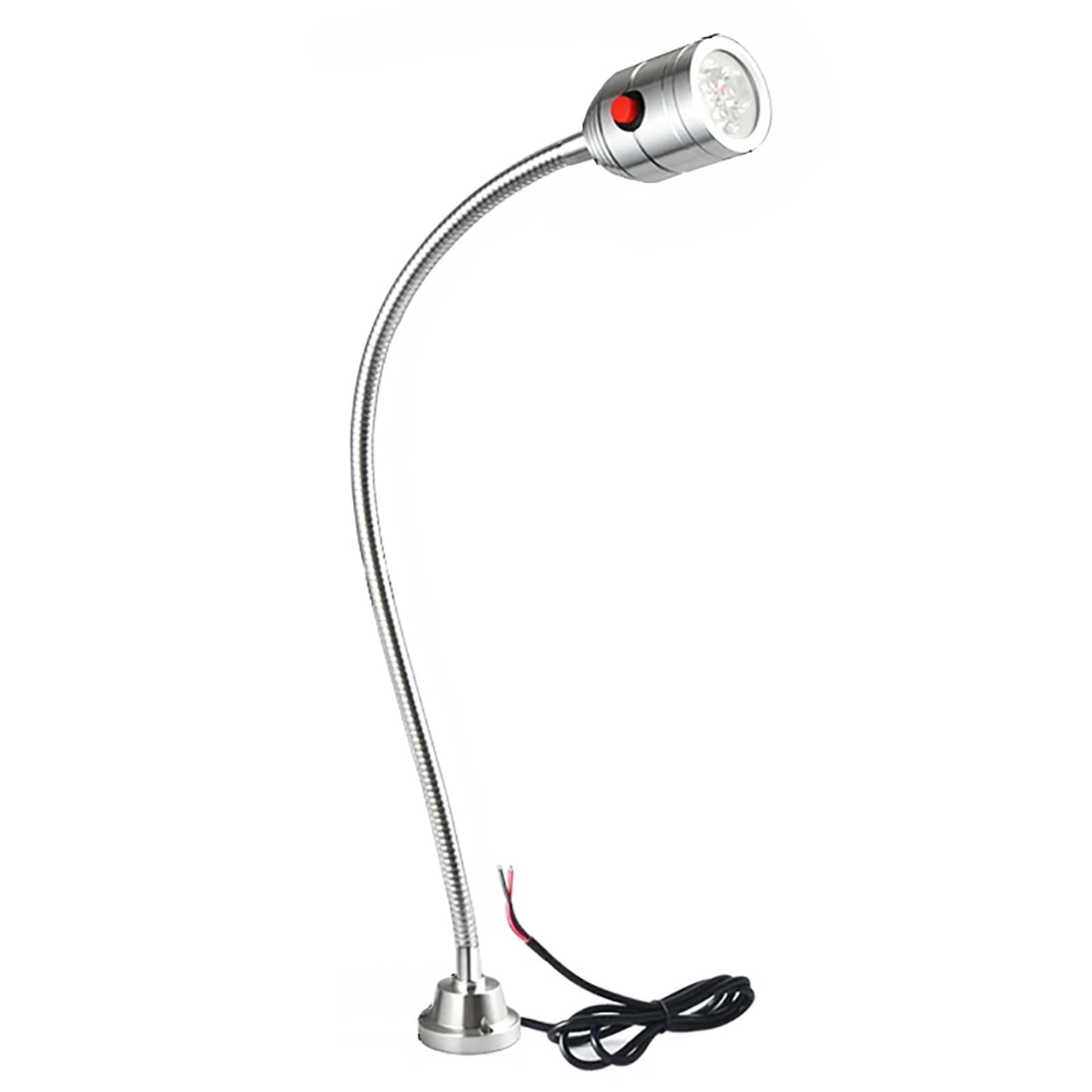 Elastyczna Lampa na Giętkim Ramieniu, Oświetlenie Robocze do Maszyn 24–36V, Lampy Robocze z Regulacją Kąta w Zakresie 360°, do Stołów Warsztatowych, Maszyn do Szycia(5W)