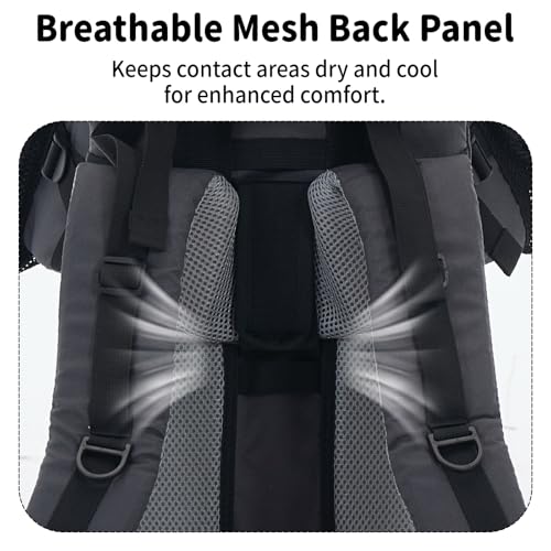 Baby Backpack Carrier for Hiking, Toddler Hiking Backpack with Rain & Sun Hood Adjustable Straps & Waist Belt Ergonomic Child Carrier Foldable Frame Lightweight Large Capacity for Outdoor Travel - Thumbnail 5