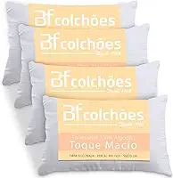 Kit 4 Travesseiros 100% Algodão Antialérgico Percal 300 Fios Extramacio 50x70cm - BF Colchões…