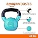 Amazon Basics Vinyl Kettlebell, 40 Pounds, Light Blue
