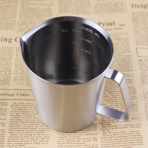 New Stainless Steel Cup Graduated Glass Liquid Measuring Cups Sale