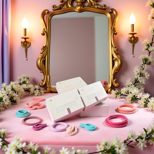100 Piezas Tarjetas Blancas para Exhibición de Clips para el Cabello Tarjetas de Papel para Clips, Accesorios para el Cabello miniatura 6