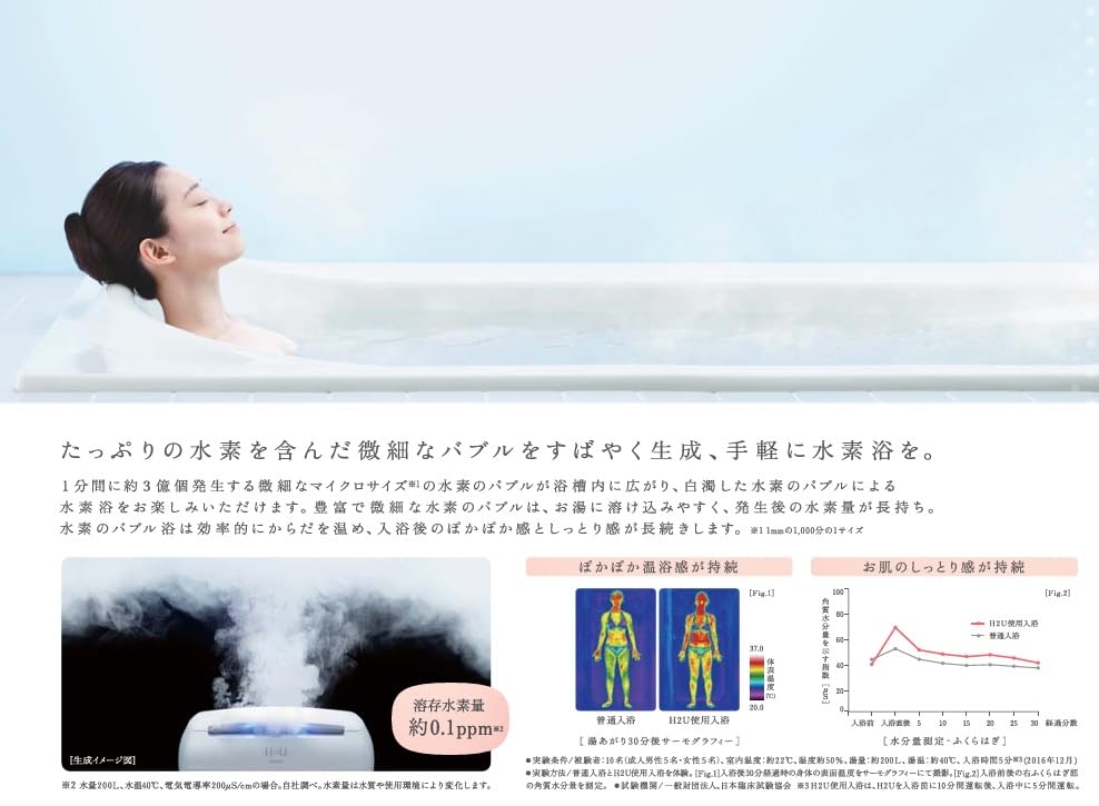 Amazon｜風呂用水素生成器H2U 「エイチ・トゥー・ユー」MHY-B01 水素