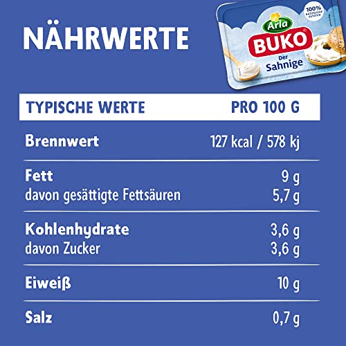 Arla Buko Der Sahnige Frischkäse | 10x 200g | 100% natürliche Zutaten | Ohne Konservierungsstoffe, Verdickungsmittel und Geschmacksverstärker