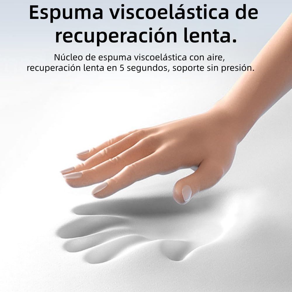 Qelara Almohada CerviFlex,Almohada de masaje cervical 3 en 1, térmica, de espuma viscoelástica, ergonómica, para hombres y mujeres, alivia dolor y relaja