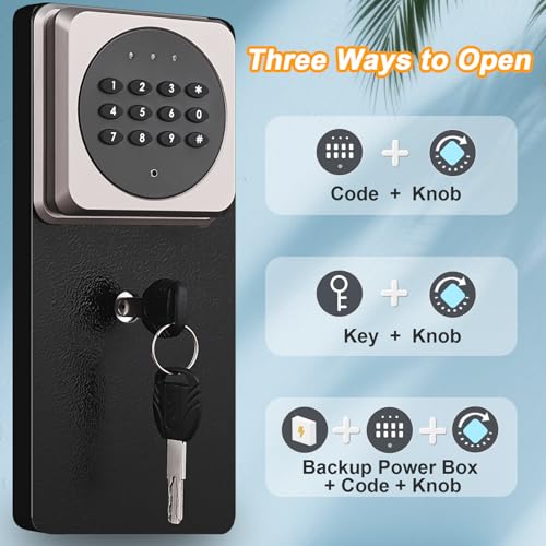 Image of Marcree 2-3 Gun Safe, Gun Safe for Rifles and Pistols, Gun Cabinets for Rifles and Shotguns with Dual Alarm System, Rifle Safe, Gun Safes for Home Rifle and Pistols, No Assembly