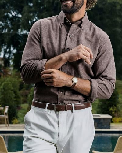 Image of CHAOREN Mens Belt Leather - 1 3 /8 inch Dress Belts for Men - Considerate Gift for Work Business Casual Jeans