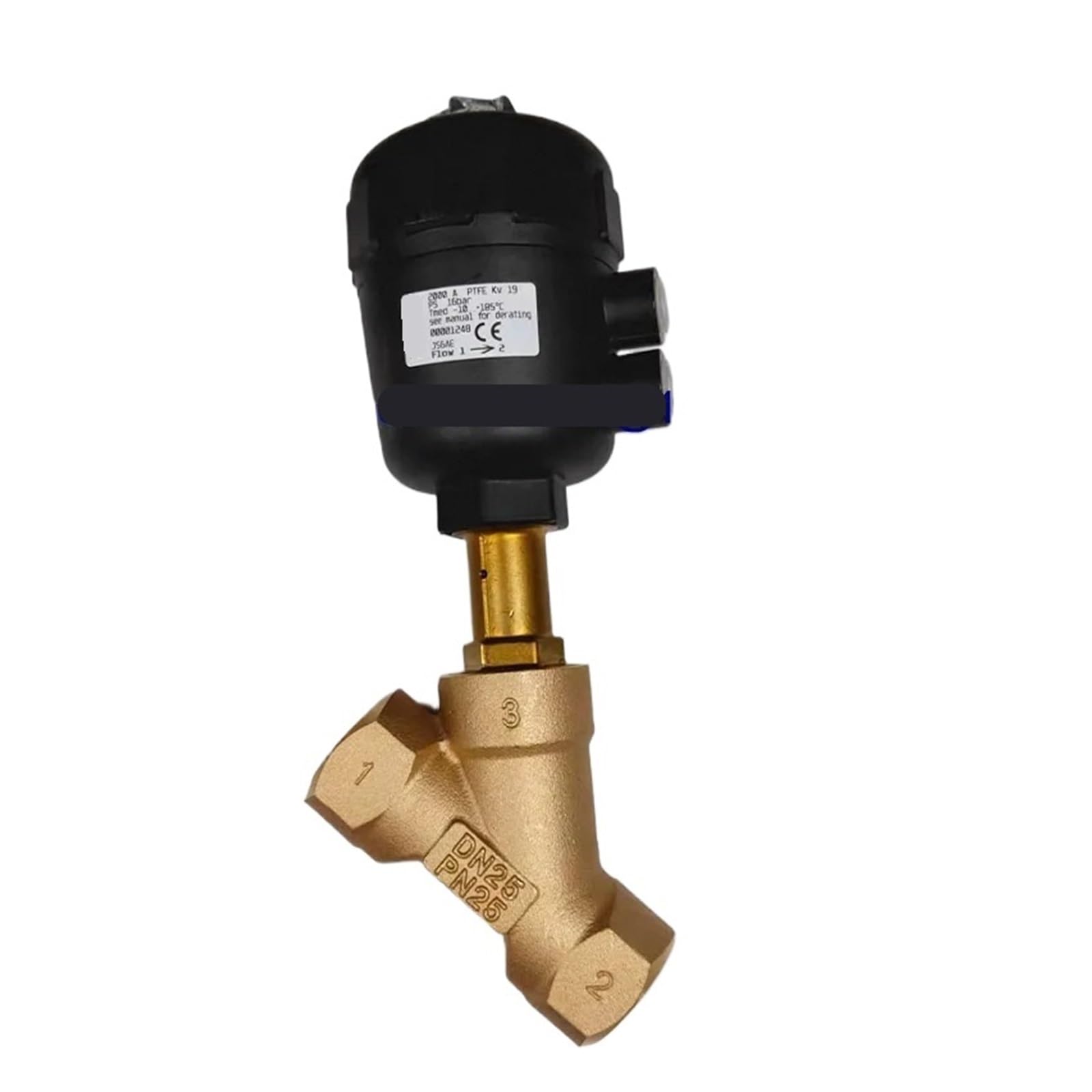 ZBWZXBDJ Pneumatic Angle Seat Valve 2000 A 25.0PTFE G1 DN25 PN25 00001248