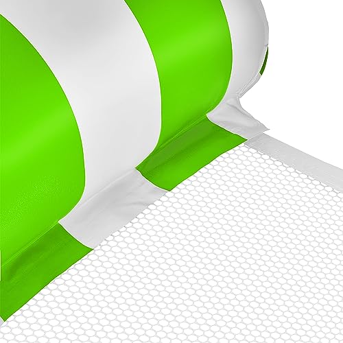 Miniatura 7 de Balinco Colchón Hinchable Para Piscina, Sillón Hinchable, Silla De Agua Con Respaldo Y Reposabrazos, Asiento Flotante, Asiento De Piscina, Silla De Relax Acuático Verde Blanco Amarillo Blanco