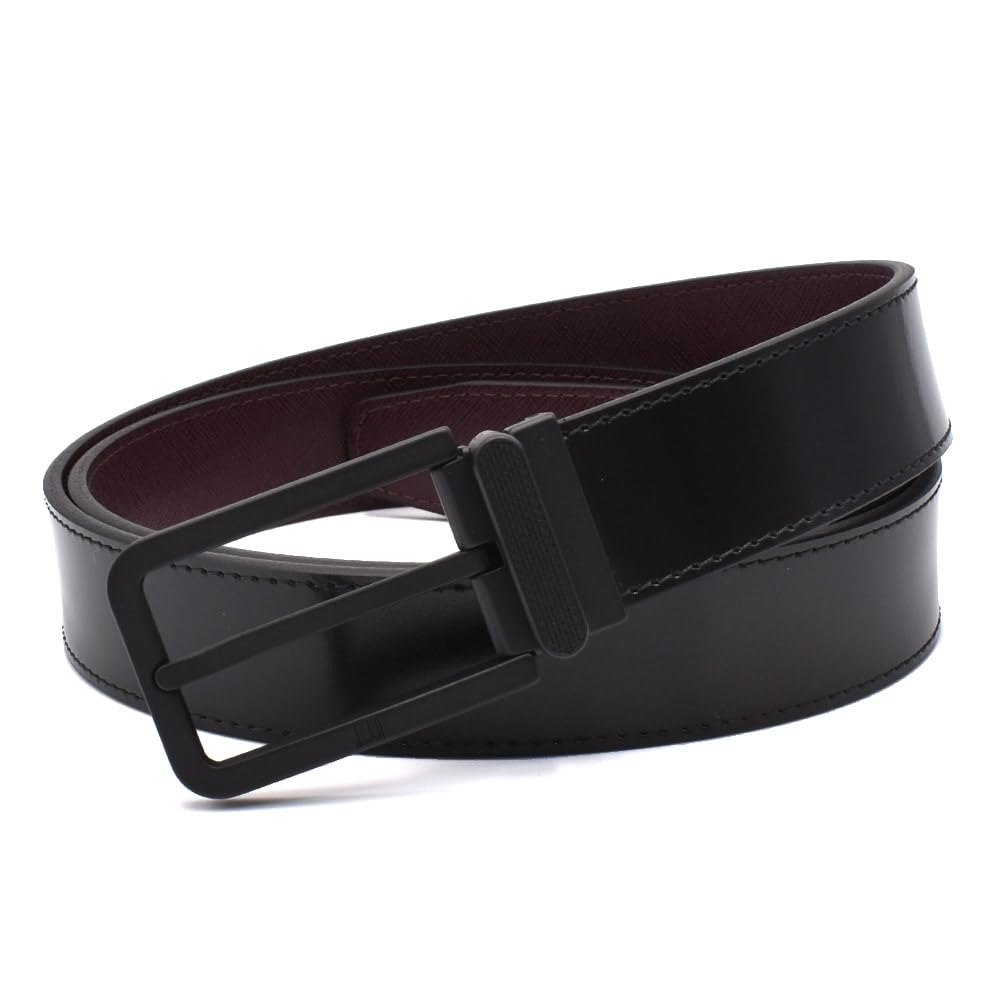 Dunhill DUNHILL ダンヒル ベルト HPR175A42 マットブラック/ブラック/バーガンディー リバーシブル メンズ