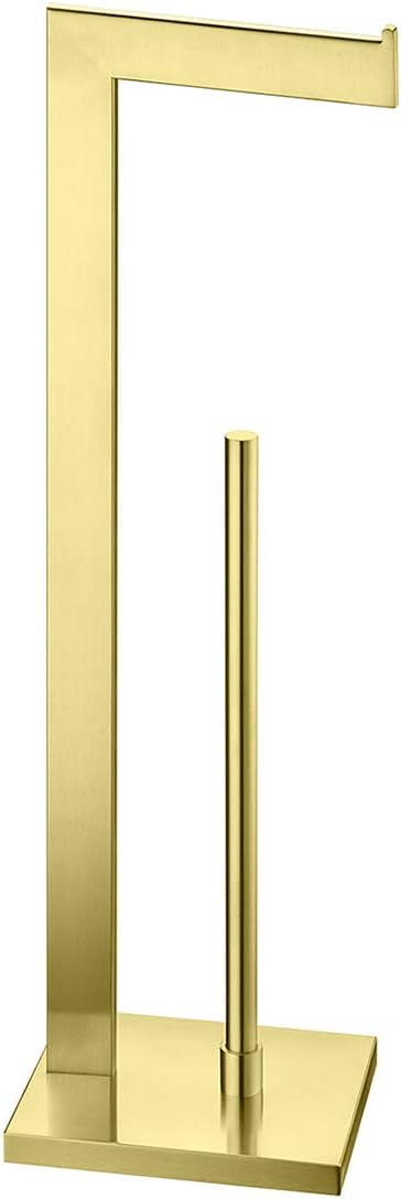 Miyili Bathroom Lavatory Toilet Paper Holder Stainless Steel Freestanding Toilet Tissue Roll Holder Square…