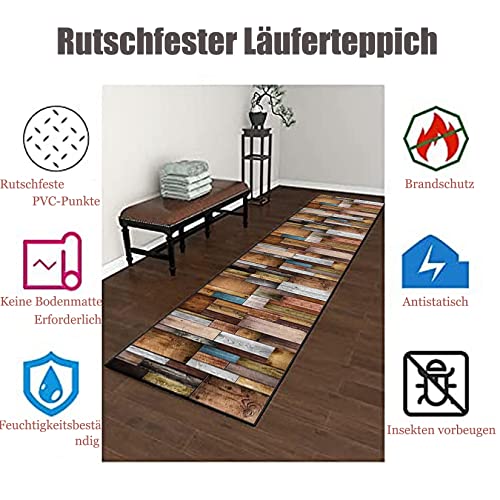 Alfombra de pasillo RYNS de PVC impermeable y lavable de 90x170cm para pasillos y cocina 7