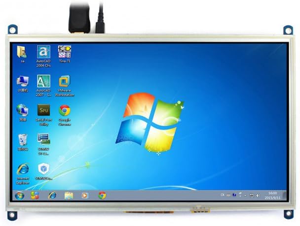 waveshare 10.1inch HDMI LCD Monitor Raspberry pi Resistive Touch Screen Display 1024 * 600 High Resolution for Raspberry Pi 2B/3B/3B+/4B(The Pi 1 Model B or Pi Zero Need HDMI Cable)