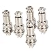 BQLZR Silver Aviation Plug 4-Pin 16mm GX16-4 Metal Male Female Panel Connector Pack of 5