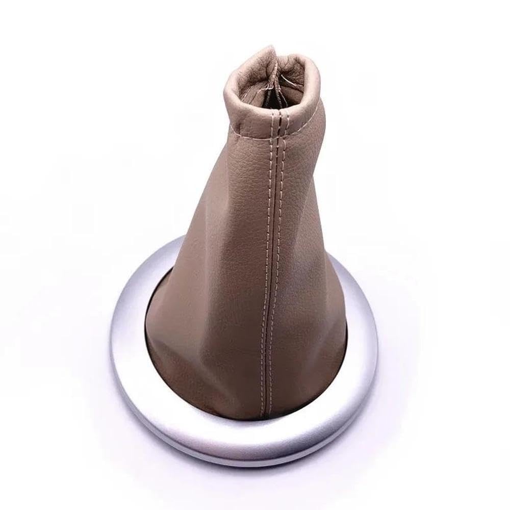 Hyasdbwe Beige Gear Shift Knob Gaiter Cover Boot With Frame For Renault Megane 2 Mk2 Ii Mk 2 2002-2009 Shifter Dust Cover Gear Shifter Parts(Beige)