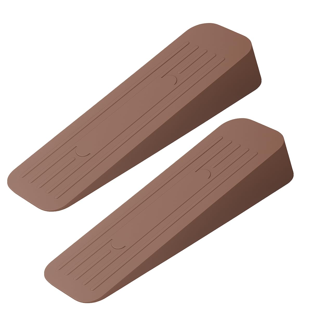 Rubber Door Stopper Wedge, Heavy Duty Anti-Slip Door Holder & Blocker with Strong Grip for Tiles, Marble, Wood, Carpet & Cement Floors | Home, Office, School & Warehouse Use (Brown, Pack of 2)-image-21