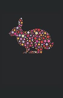 Flores Silueta Conejo de Pascua: Cuaderno | Cuadriculado | A cuadros, DIN A5 (13,97x21,59 cm), 120 páginas, papel color crema, cubierta mate