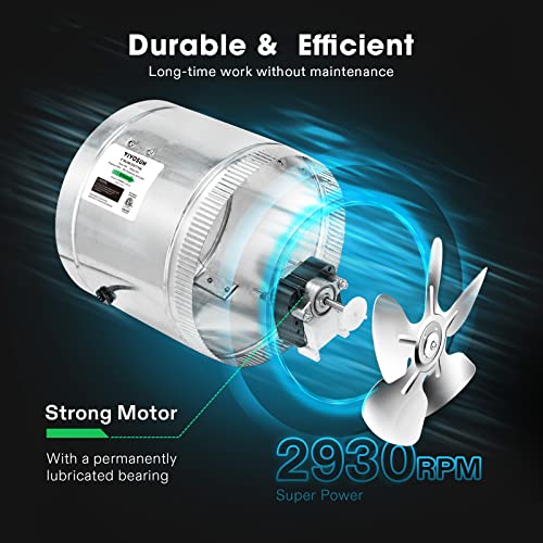 Image of VIVOSUN 4 inch Metal Inline Fan 100 CFM, Exhaust Fan for Home Ventilation (Pack of 2)