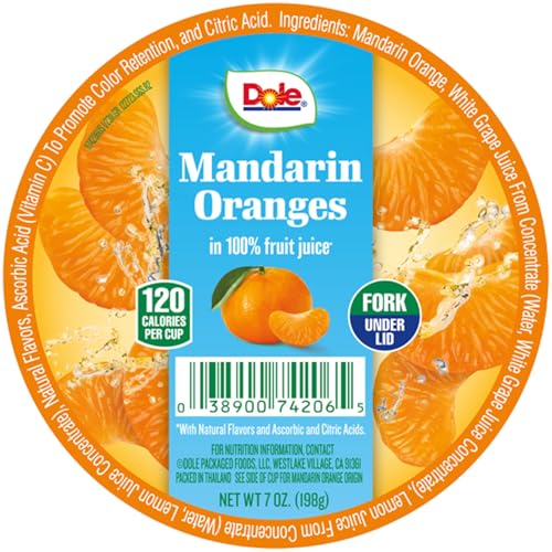 Image of Dole Fruit Bowls Mandarin Oranges, 7oz, 12 Total Cups