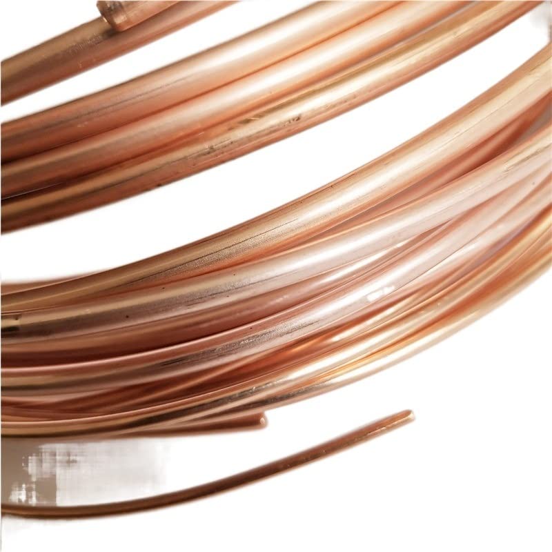 flexibles Kupfer-Mikrobohrungsrohr, T2 weiches Spulenrohr aus rotem Kupfer, 99,9% Reinheit, 2–5 mm Außendurchmesser, 10 m for AC-Kühlung und DIY-Bewässerung(Od 4 X T 0.5)