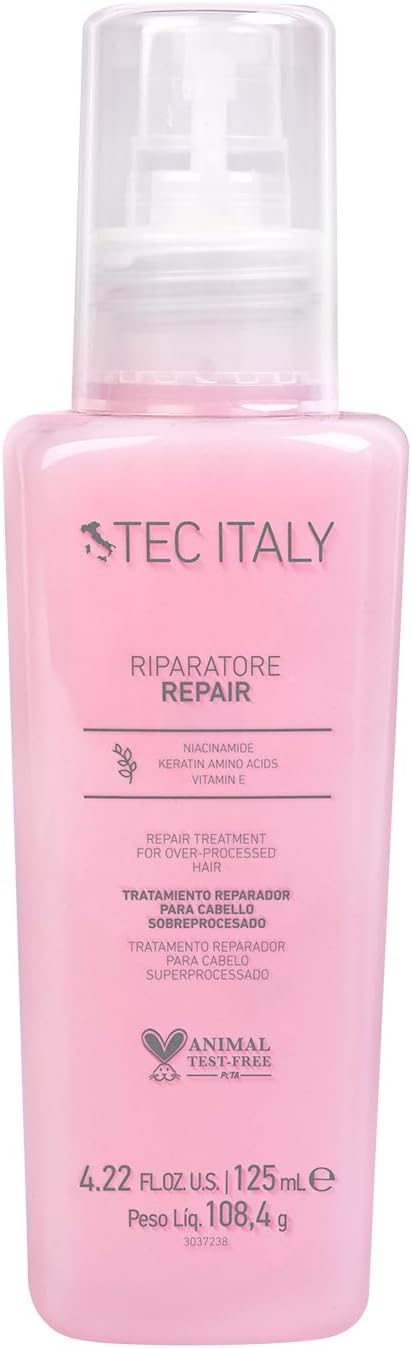 Tec Italy Riparatore Deep Repair Hair Mask – Protein Treatment for Damaged, Dry & Split Ends – Strengthens & Restores – 4.22 fl oz | Intensive Repair, Stronger Hair, Deep Hydration, Soft & Smooth, Salon Quality