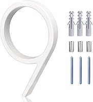 Vista 56 de Números de casa flotantes - Números de casa de dirección modernos de 5 pulgadas con kit de uñas e instrucciones, fáciles de instalar, número 2