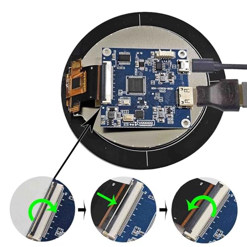 Image of 2.8 inch 480X480 IPS MIPI 330nit Circle LCD Touch Screen | and 40 pins H /D Controller Board