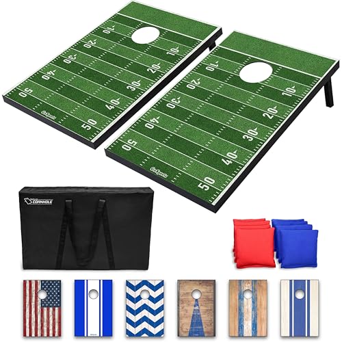 GoSports Classic Cornhole Set - Enthält 8 Sitzsäcke, Reisetasche und...