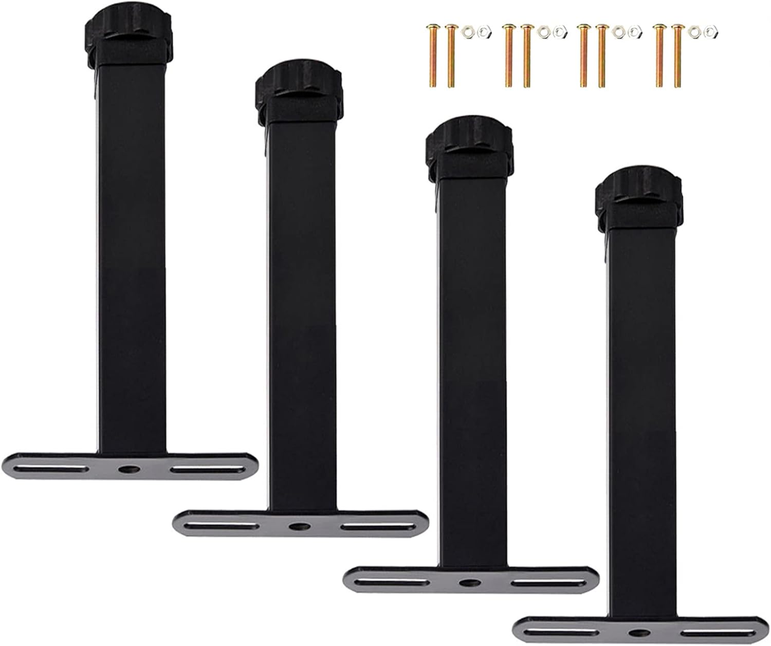 Furniture Legs,Bed Legs,Support Legs,t-Shaped DIY Feet,Adjustable Legs for Coffee Tables,Black/White,Stainless Steel,Silent,Non-Slip,Black-35cm/14in
