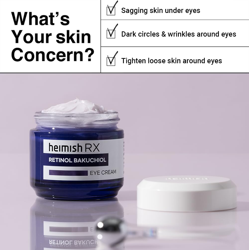 HEIMISH RX Retinol Bakuchiol Eye Cream - Daily Eye Cream for Anti Aging, Firming, Anti Wrinkle, Hydrating with Retinol, Non-greasy Formula, Korean Skincare, 30ml (1.01 fl. oz) - Image 7