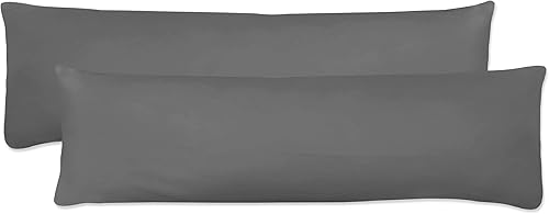 Miniatura 8 de Fresh Ideas Funda de almohada corporal de microgamuza, 20 x 54 pulgadas, marrón neutro, paquete de 2