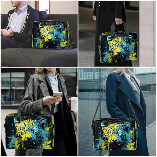 Maletín para laptop 15.6-16 pulgadas turquesa con estampado miniatura 2