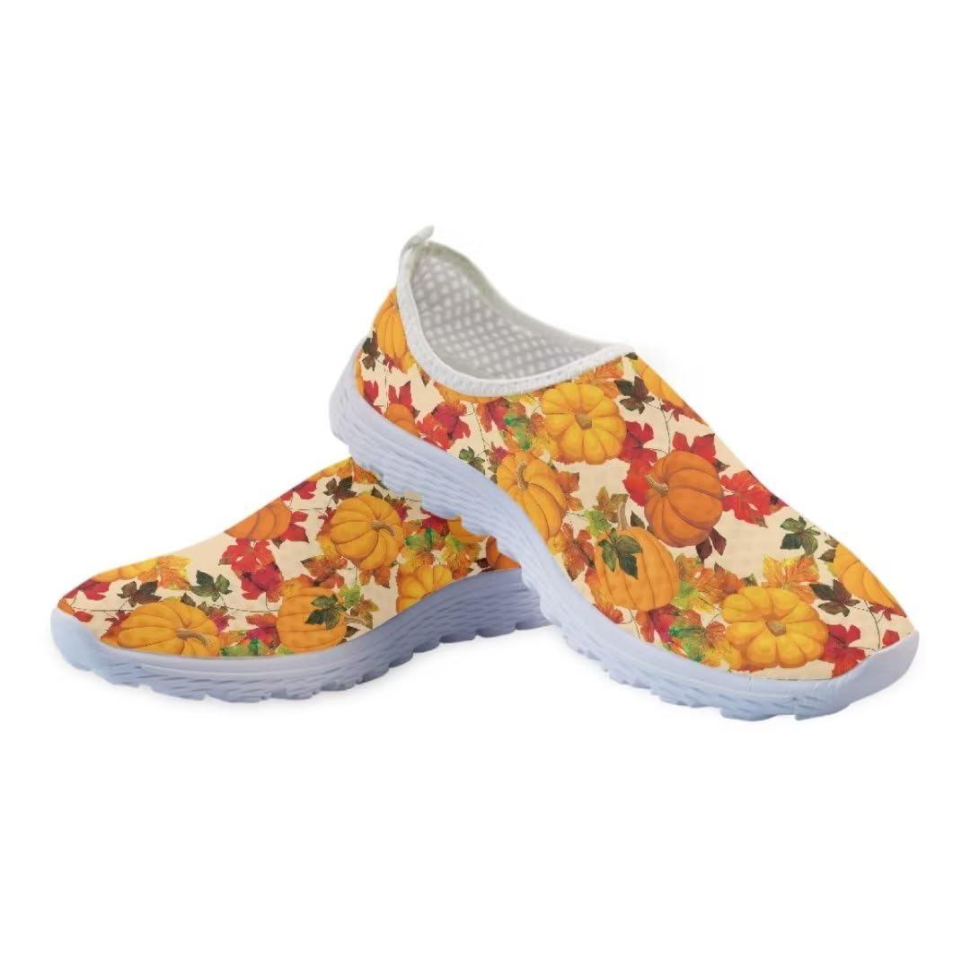 Jeiento Halloween Shoes for Women Men Halloween Party Walking Running Sneaker Shoes Slip-On Breathable Mesh Workout Fashion Shoes