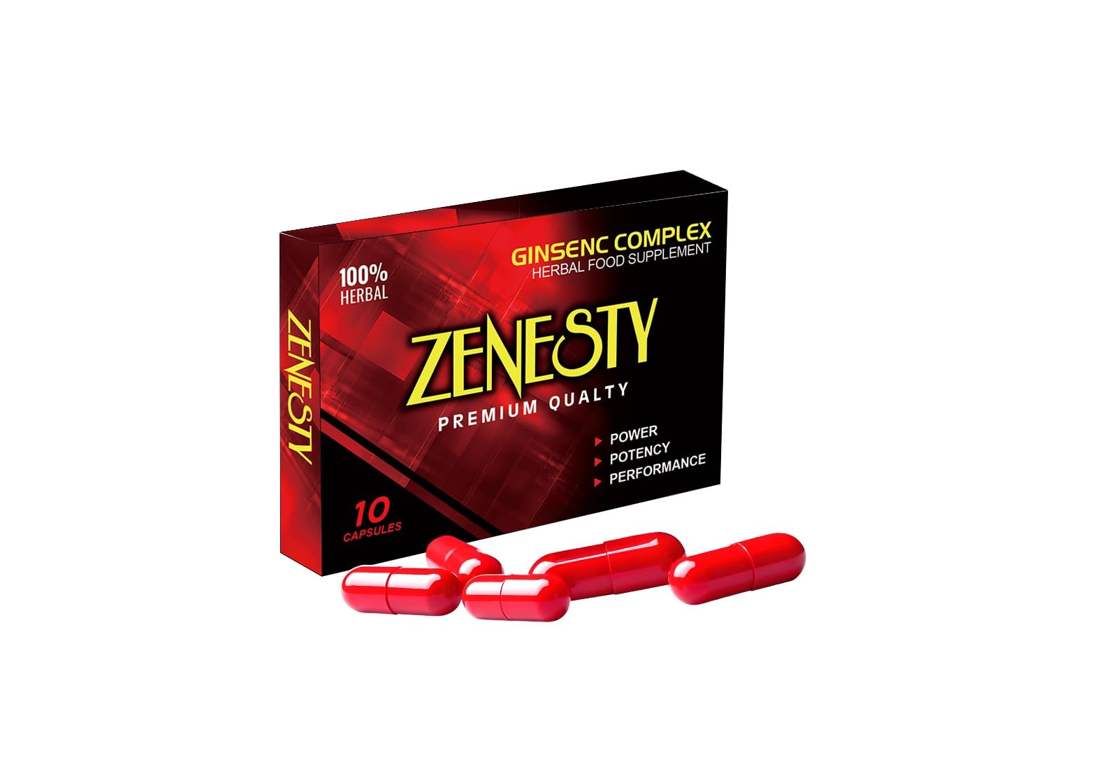 Stamina Booster ZENESTY® - Enhance Your Performance - Extra Strength Performance Enhancing Pills, Stamina Endurance Booster Gold Supplement Pills for Men - 10 Ginseng Capsules