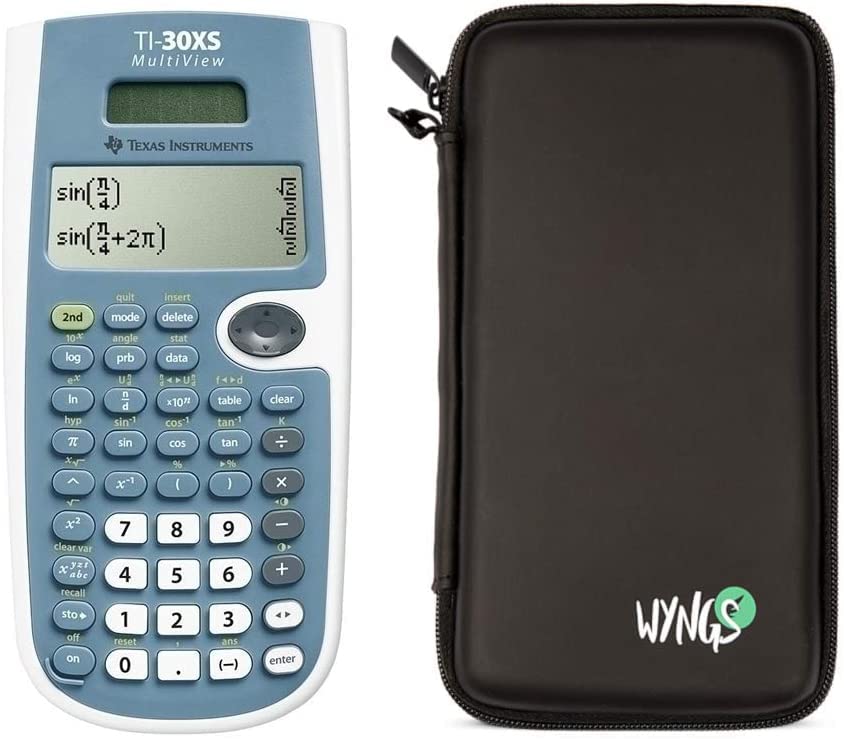 TI-30XS Multiview Scientific Calculator + WYNGS Protective Case Black - image 1