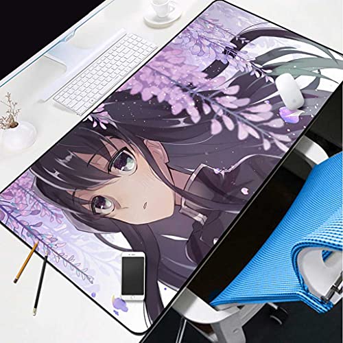 Tapis de souris gaming XXL fleur pourpre 3D confort de bureau gamer
