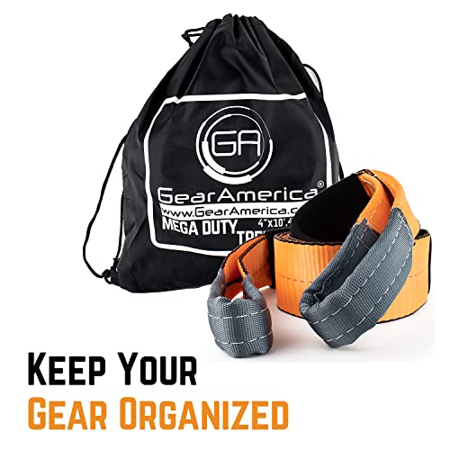 Gearamerica Tree Saver Winch Strap 3" X 8' (2 Pack) – Certified 35,000 Lbs (17.5 Us Tons) – Off Road Towing And Recovery – Extreme Weather Resistance, Heavy Duty, Triple Reinforced Loops #TOP7