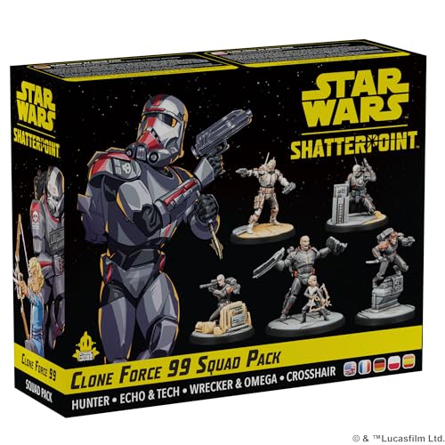 Miniaturas Star Wars Shatterpoint Clone Force 99 Pack de Escuadra en Español