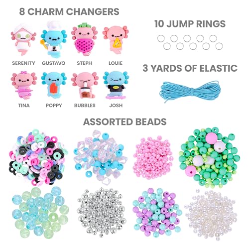 Kit bijoux Axolotl avec breloques interchangeables pour fabriquer ses colliers - 5
