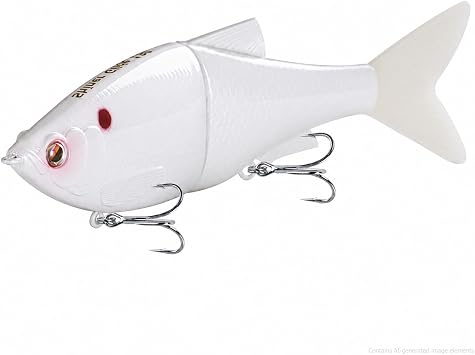 LITTMA Shiner Glide Slow Sinking Glide Baits, Subtle S-Curve Action Jointed Swimbait - Midwest, South Lakes, Rivers, Freshwater Lure for Bass, Trout, Pike