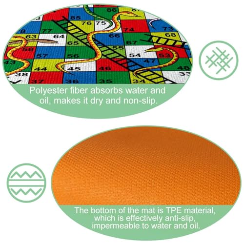 Alfombrillas de cocina para evitar manchas y caídas con diseño de serpientes y números 2 piezas 6