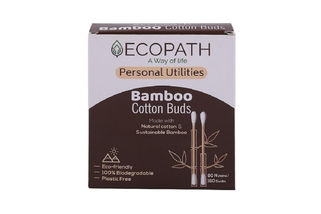 Ecopath Bamboo Cotton Buds| Dual Tipped Q-Tips | Ideal for Cleaning Earwax | Eco-Friendly | Earbuds |Pack of 2-image-15
