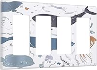 Vista 137 de Cubierta de Interruptor de Luz de 1 Gang con Escena de Flores de Grecia Mediterránea, Dispositivo Individual Basculante/GFCI, Placa Decorativa