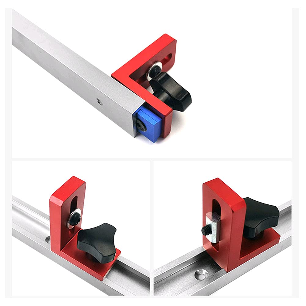 Guía de inglete en T para carpintería, ranura en T, barra ingletadora, tope deslizante, conector de valla, soporte de carril