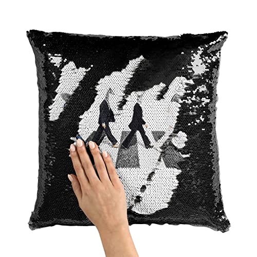Housse sequin paillettes noir coussin rock animaux - 3